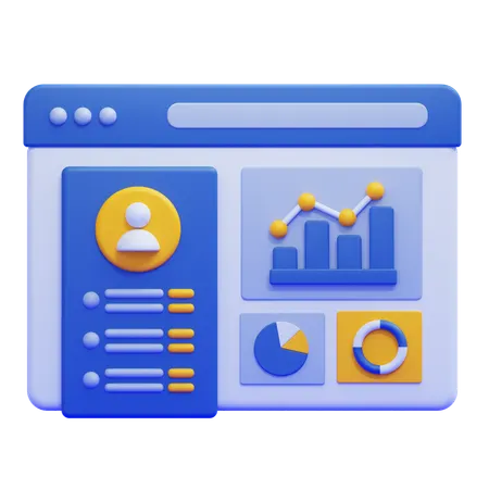 User Dashboard  3D Icon