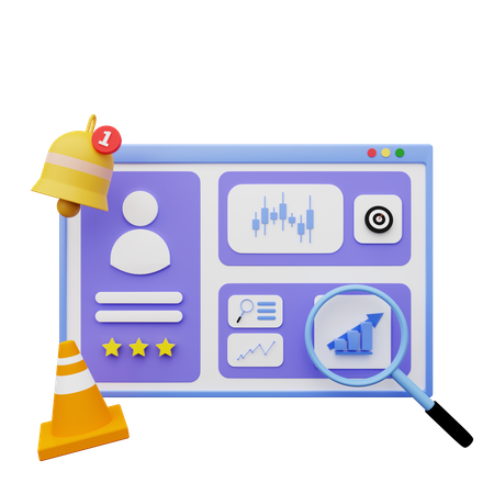 User Dashboard  3D Illustration