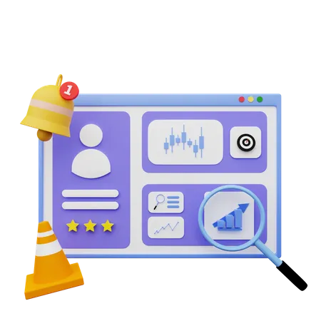 User Dashboard  3D Illustration