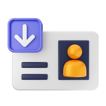 User Data Download  3D Icon