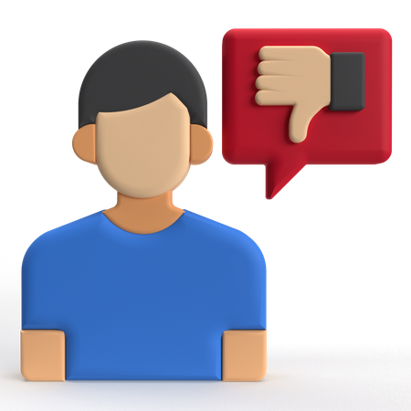 User Dislike  3D Icon