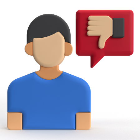 User Dislike  3D Icon