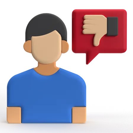 User Dislike  3D Icon