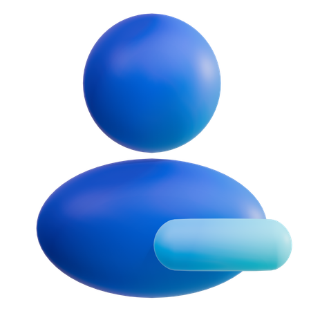User Dismiss  3D Icon