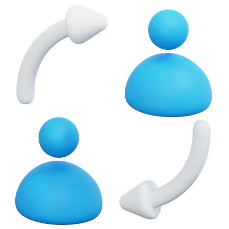 User Exchange Arrows  3D Icon