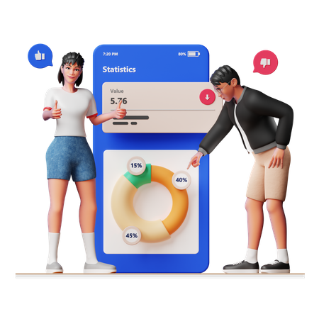 User Experience  3D Illustration