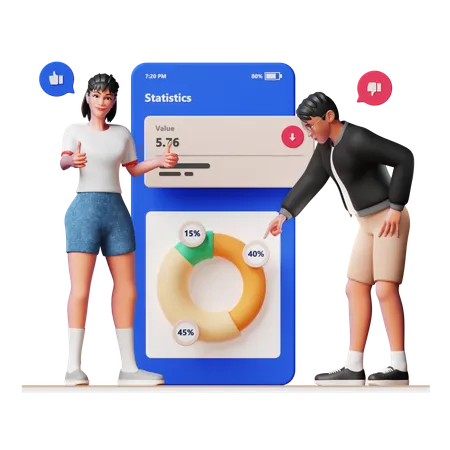 User Experience  3D Illustration