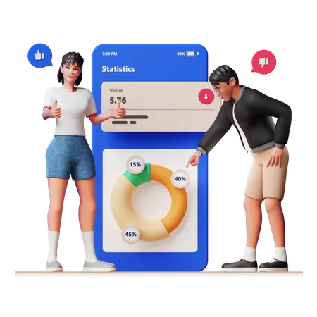 User Experience 3D Illustration