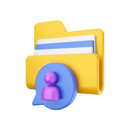 User Folder  3D Illustration