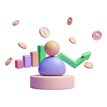 User Growth  3D Icon