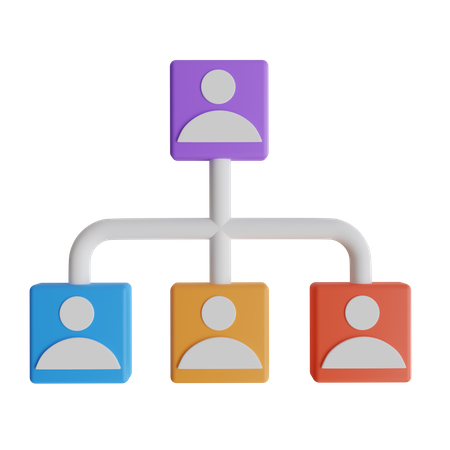 User Hierarchy  3D Icon