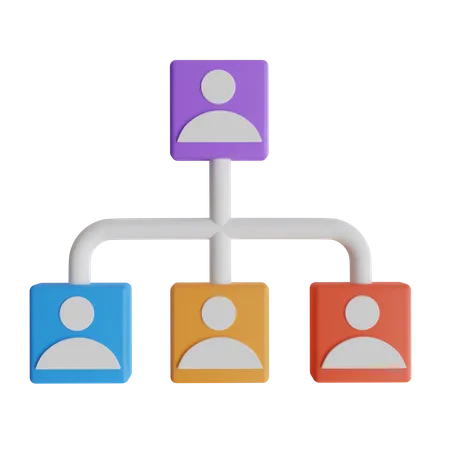 User Hierarchy  3D Icon