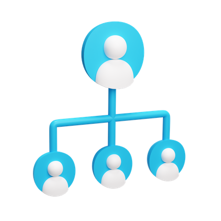 User Hierarchy  3D Icon