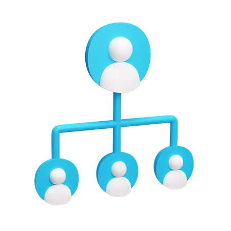 User Hierarchy  3D Icon
