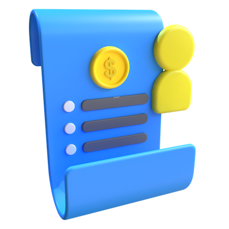 User Invoice  3D Icon