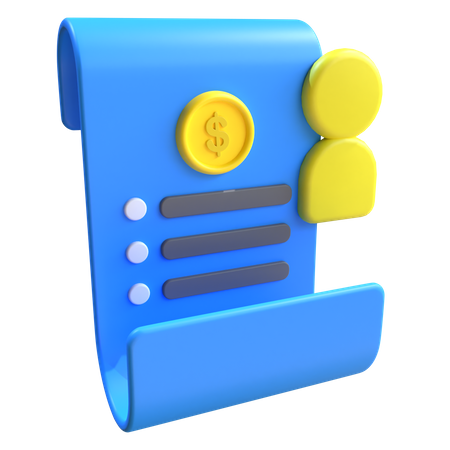 User Invoice  3D Icon
