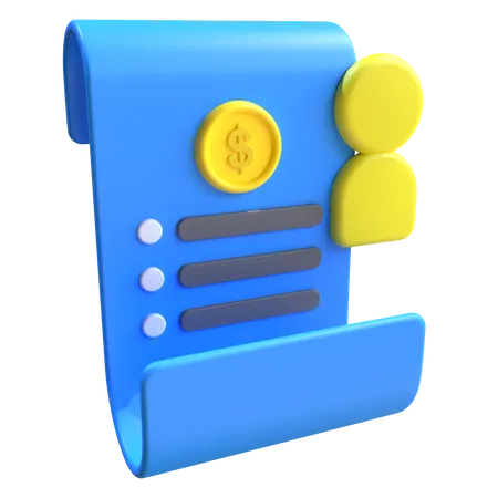 User Invoice  3D Icon