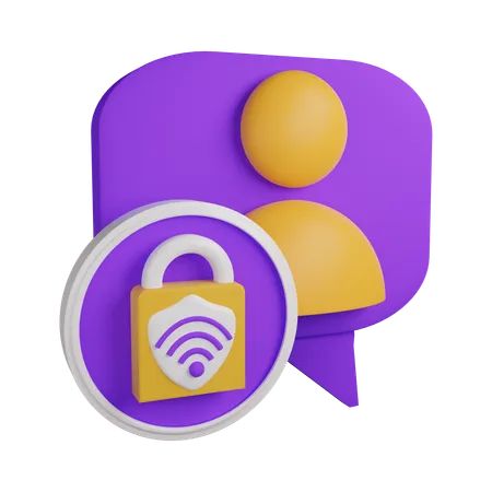 User Lock  3D Icon