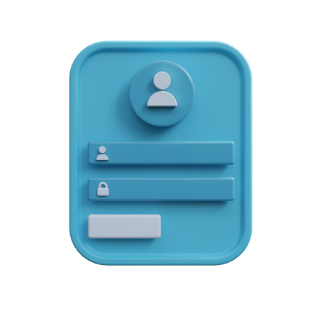 User Login Page  3D Icon