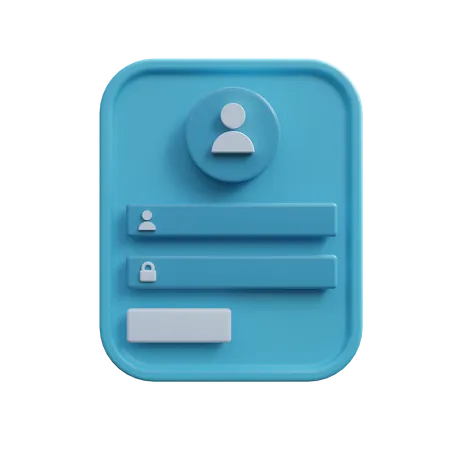 User Login Page  3D Icon