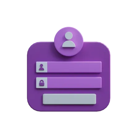 User Login Page  3D Icon