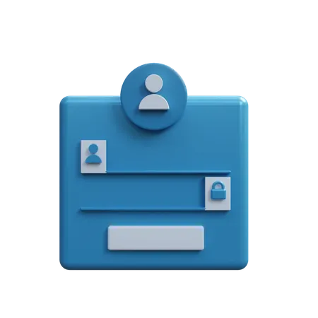 User Login Page  3D Icon