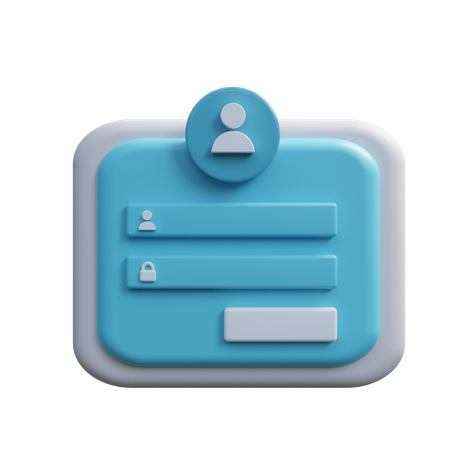 User Login Page  3D Icon