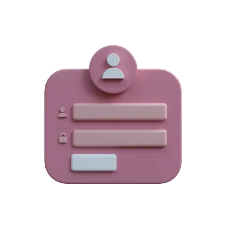 User Login Page  3D Icon