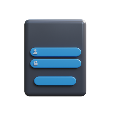 User Login Page  3D Icon