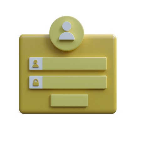 User Login Page  3D Icon