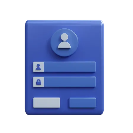 User Login Page  3D Icon