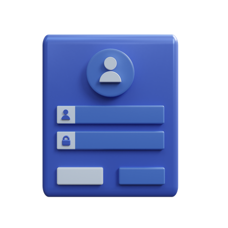 User Login Page  3D Icon