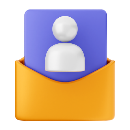 User Mail Message  3D Icon