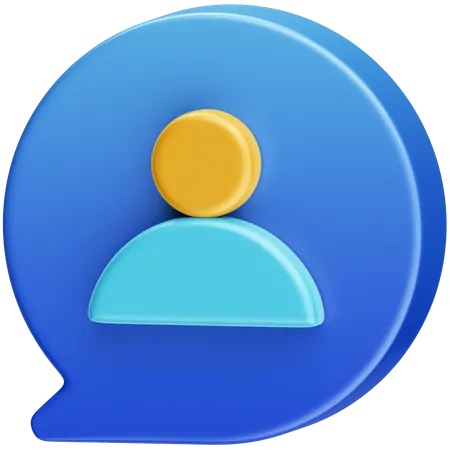 User Message  3D Icon