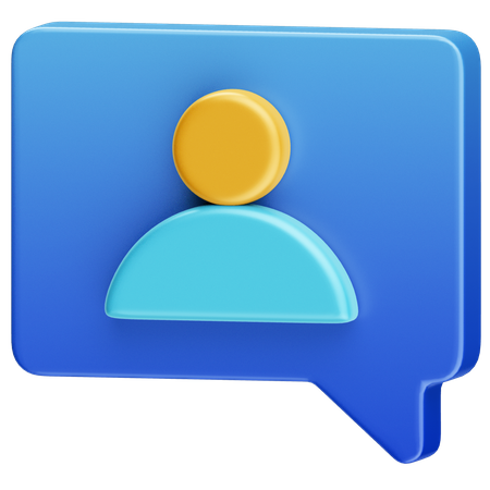 User Message  3D Icon