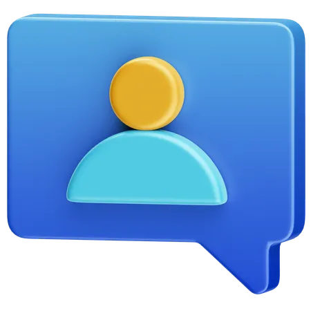 User Message  3D Icon