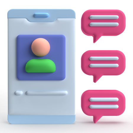 User Message  3D Icon