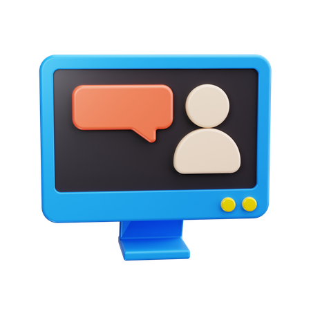 User message  3D Icon