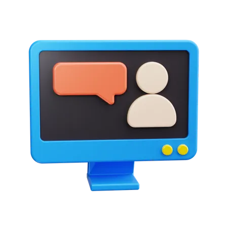 User message  3D Icon