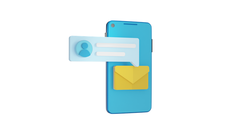 User Message  3D Icon