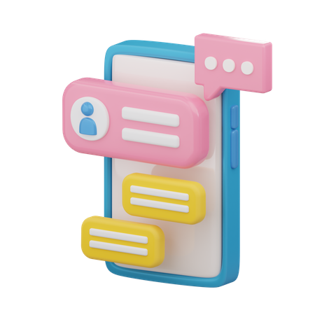 User Message  3D Icon