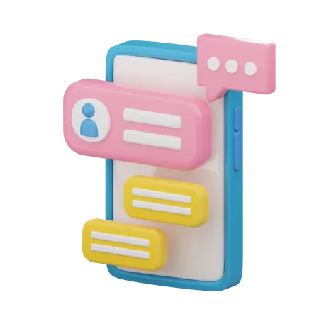 User Message  3D Icon