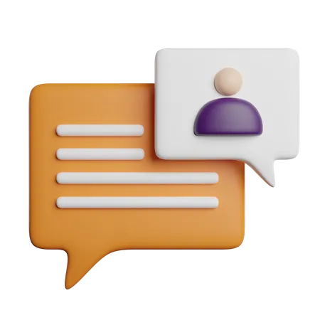 Speech Conversation Chat 3D Icon