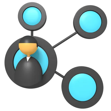 SEO Sharing Marketing Profile 3D Icon
