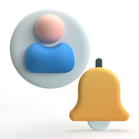 사용자 알림  3D Icon