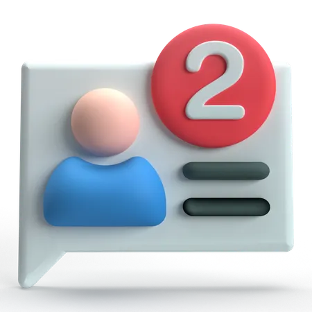 User Notification  3D Icon