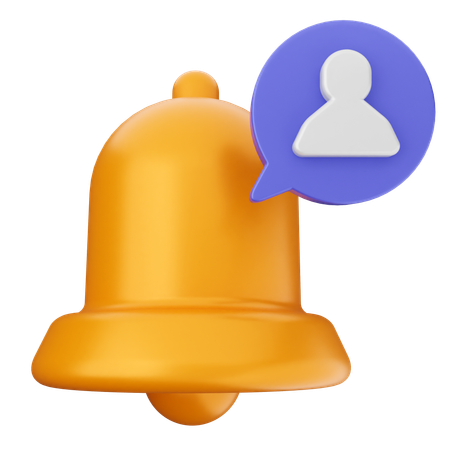 User Notification Bell  3D Icon