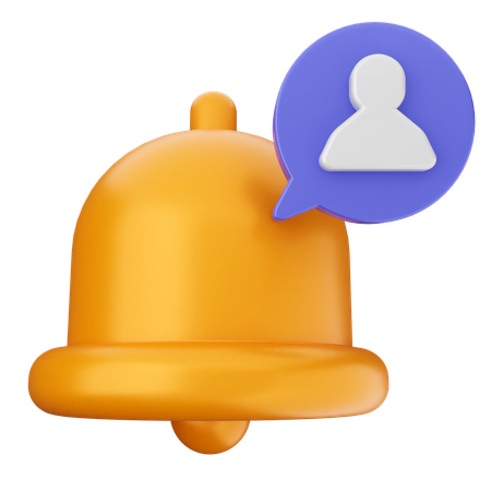 User Notification Bell  3D Icon