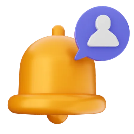 User Notification Bell  3D Icon