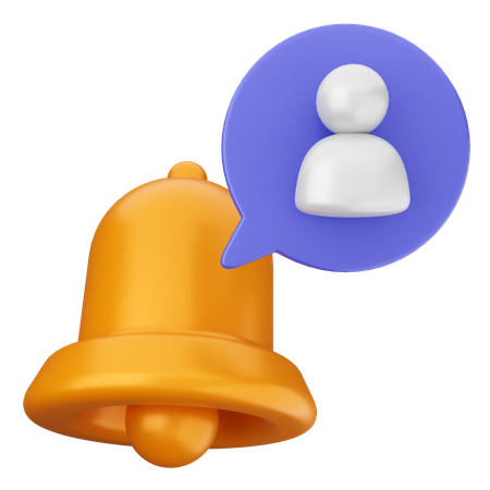 User Notification Bell  3D Icon